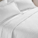 Axyaa Cotton Blend King Size Coverlet | Lightweight & Breathable Bedspread with Unique Wash-Activated Ripple