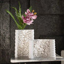 Axyaa Blooming Flower Relief Ceramic Vase Desk Decoration Artificial Floral Arrangement