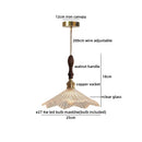 Axyaa Vintage LED Pendant Lamp with Walnut Handle & Clear Glass Shade