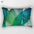Tropical Green Plant Decor Throw Pillow Cover by Axyaa for Modern Bohemian Style