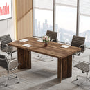Axyaa 63" Vintage Executive Desk: Farmhouse Wood Home Office Computer Table