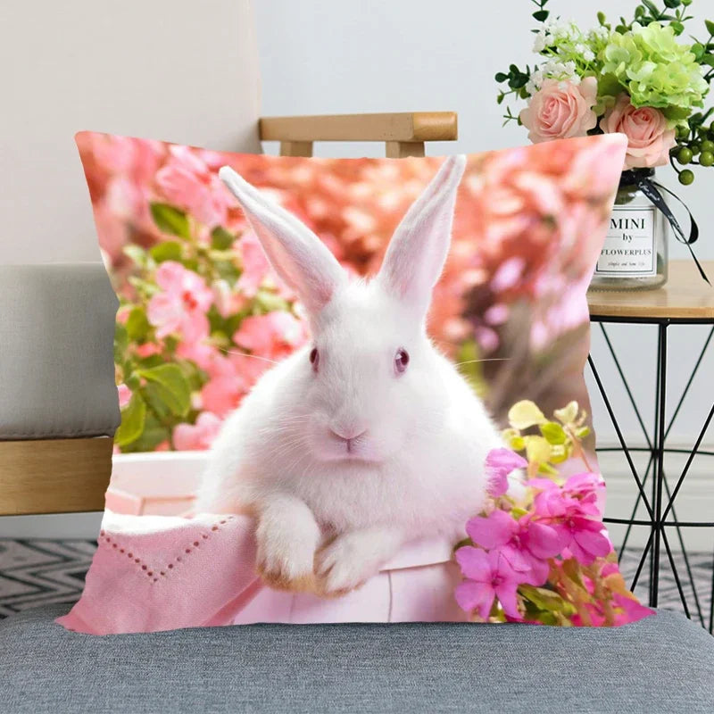 Axyaa Satin Fabric Easter Pillow Case Set for Wedding and Home Decor