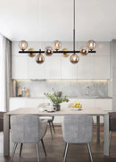Axyaa Modern Minimalist Linear Pendant Light for Home, LED Dining Room Chandelier