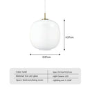Axyaa White Glass Ball Chandelier - LED Pendant Lights for Home and Restaurant Decor