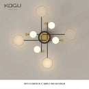 Axyaa LED Gold Frame Chandelier: Modern Lighting for Living Room & Bedroom