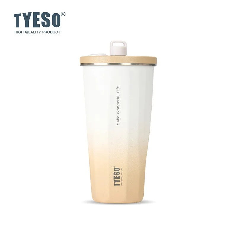 Axyaa 600ml Stainless Steel Thermos Water Bottle Coffee Cup Gradient Insulated Mug