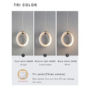 Axyaa LED Ring Pendant Light, Modern Bedroom Living Room Lighting Fixture
