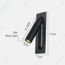 Axyaa LED Wall Light with Switch, 3W Warm Spotlight, USB Charging Port, Bedroom Bedside Lamp