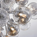 Axyaa Glass Pendant Lamp - Light Luxury Smoke Grey Bubble Ball for Living Room, Bedroom, Dining Room