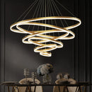 Axyaa Nordic Circular Chandelier Pendant Light for Living Room and Dining Room