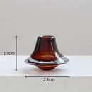 Axyaa Gyroscope Glass Vase: Modern Floral Desk Decoration and Hydroponics Flower Pot