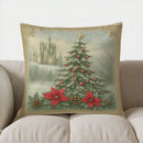Christmas Red Truck Puppy Decor Pillow Cover for Sofa, Bedroom, Car - Axyaa