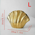 Axyaa Shell Ceramic Vase for Flowers | Tabletop Decoration Vessel