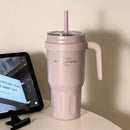 Axyaa Stainless Steel Insulated Tumbler with Handle and Straw, 1100ml Capacity