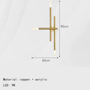 Axyaa Gold Black Copper Wall Light 4000K Art Deco Sconce Brass White Acrylic