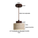 Axyaa Yellow Travertine Wood LED Pendant Light Fixture for Bedside Dining Room Decor