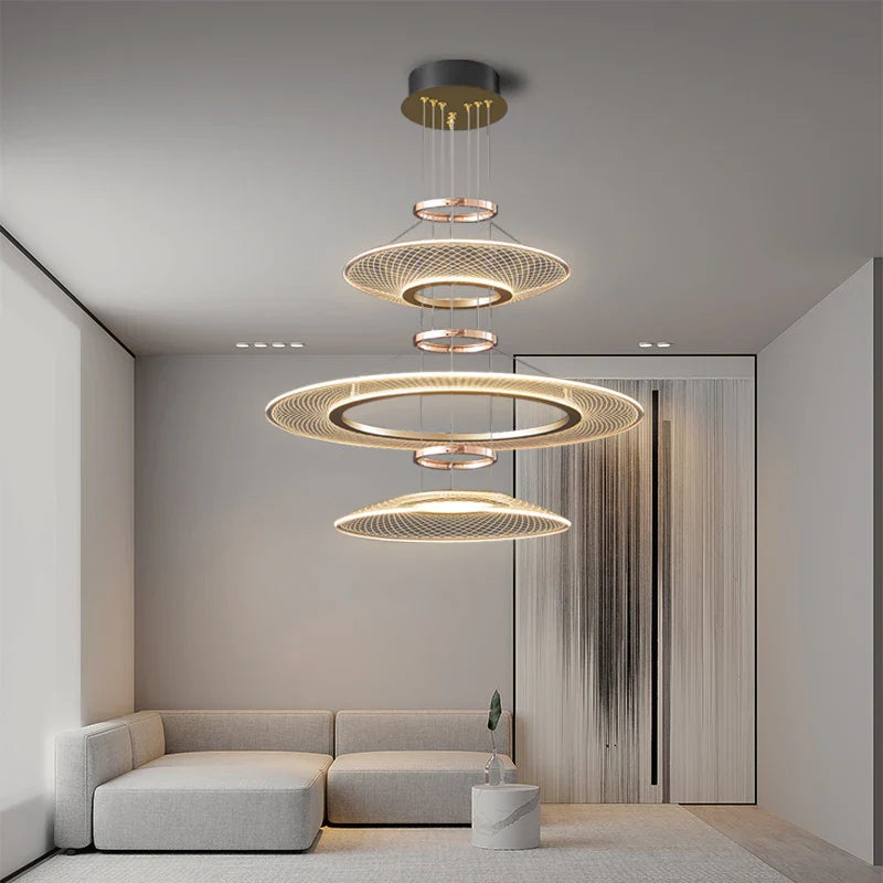 Axyaa Double Pendant LED Chandeliers for Living Room & Kitchen Island