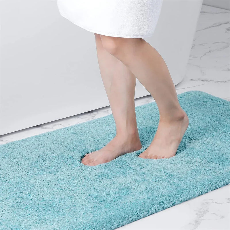 Axyaa Plush Bathroom Rugs Non Slip Absorbent Bath Mats, Machine Washable Carpet