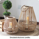 Axyaa Rattan Bamboo Floor Lamp for Parlor Bedroom Indoor Decor