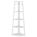 Axyaa Corner Wood Bookshelf Storage Shelves • Tribesigns Bookcase Elegant Rack