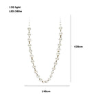 Axyaa Loft Staircase Chandelier with French Pearl Necklace Design
