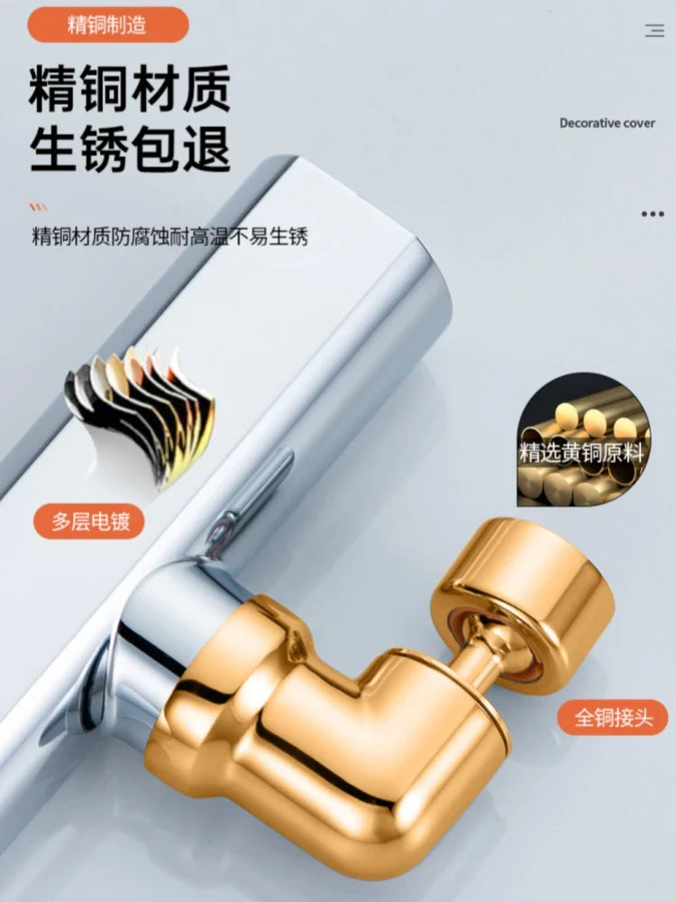Axya Waterfall Faucet Bubbler Nozzle Booster Rotating Connector