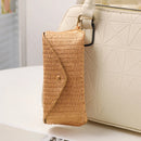 Axyaa Straw Woven Sunglasses Box: Fashionable & Pressure-resistant Glasses Storage