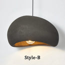 Axyaa Grey Line Pendant Light: Nordic Half Nest Shape for Living Room, Bedroom, Restaurant
