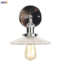 Axyaa Clear Glass LED Wall Light - Vintage Style Chrome Sconce for Indoor Bedroom