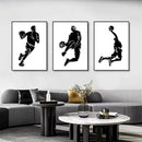 Axyaa Basketball Canvas Poster: Abstract Wall Art for Gym, Bedroom, Living Room