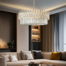 Axyaa Crystal Chandelier Pendant Light for Living Room Dining Room