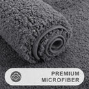 Axyaa Shaggy Soft Bath Rug Mat - Absorbent, Non Slip, Machine Washable