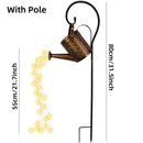 Axyaa Solar Garden Shower Watering Can Star Lights LED Fairy String Waterfall Light