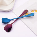 Axyaa Rose Gold Heart Shape Coffee Spoons Set Stainless Steel Kitchen Accessories
