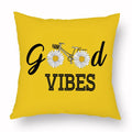 Axyaa Yellow Daisy Peach Skin Pillowcase