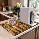 Axyaa Coffee Tablewear Drain Pad Thanksgiving Bathroom Dry Mat
