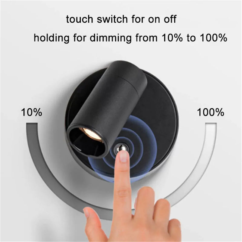 Axyaa Touch Wall Light - Dimmable LED Bedside Lamp