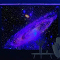 Axyaa Black Light Astronaut Tapestry - UV Reactive Starry Sky Wall Hanging
