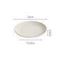 Axyaa Beige Striped Ceramic Plate Set for Molecular Cuisine and Dining