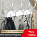 Axyaa Black White Folding Robe Hooks Towel Hanger Wall Rack for Bathroom & Kitchen