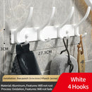 Axyaa Black White Folding Robe Hooks Towel Hanger Wall Rack for Bathroom & Kitchen
