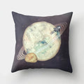 Axyaa Cartoon Star Astronaut Pillow Cover 45x45cm - Cute Moon Rocket Design.