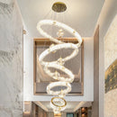 Axyaa LED Staircase Chandeliers Modern Home Decor Pendant Light Lamps