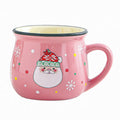 Axyaa Christmas Ceramic Mug Elk Santa Style 150ML Cute Breakfast Drinking Cup