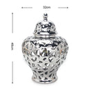Golden Ceramic Vase for Artistic Flower Arrangement by Axyaa