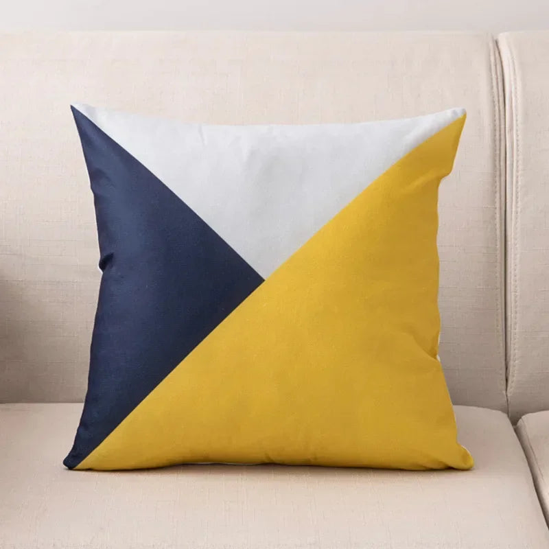 Nordic Cartoon Print Pillow Cover for Axyaa Square Cushion Sofa Decor