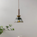 Axyaa Glass Walnut LED Pendant Lamps Copper Modern Pendant Lights