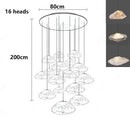 Axyaa Glass Cloud Staircase Pendant Lamp for Apartment Villa Living Room