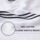 Axyaa Striped Cotton Waffle Kitchen Towels Set