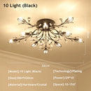 Axyaa Crystal Leaf LED Chandelier: Nordic Modern Luxury for Bedroom and Restaurant
